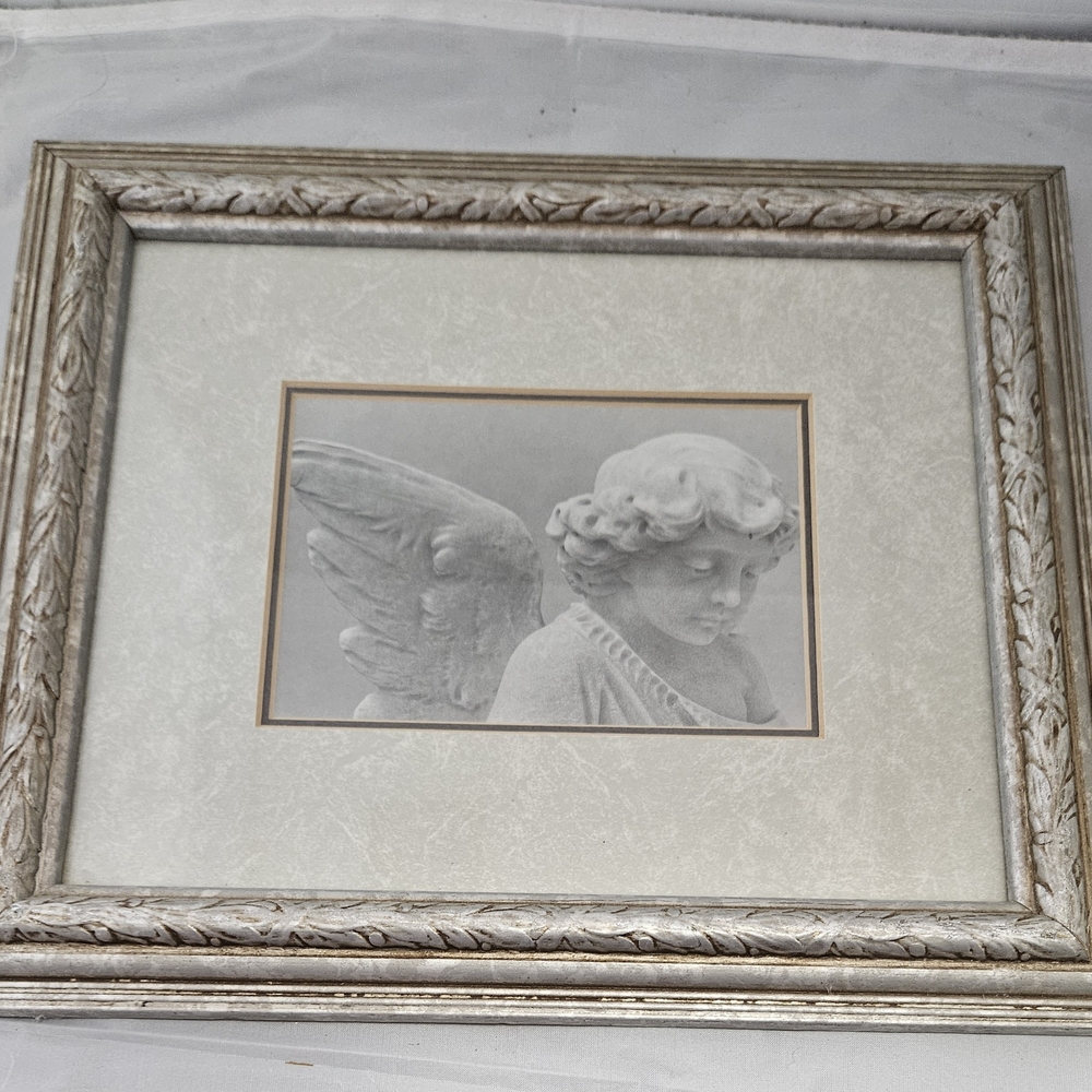Elegant Gray Angel Framed Art